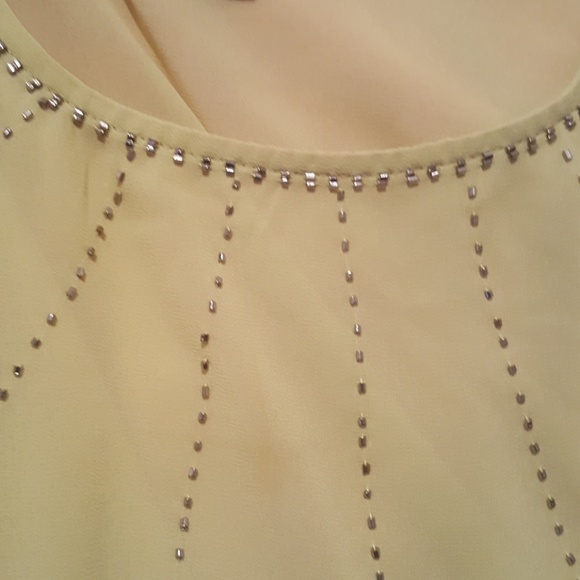 Lime green sheer blouse - Picture 3 of 4